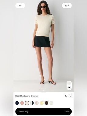 Aritzia Bloor Shortsleeve Sweater size L